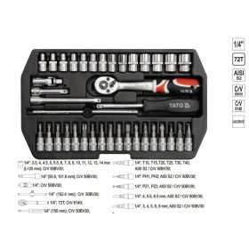 YATO DUGÓKULCS KÉSZLET 1/4 COL 38 DB-OS